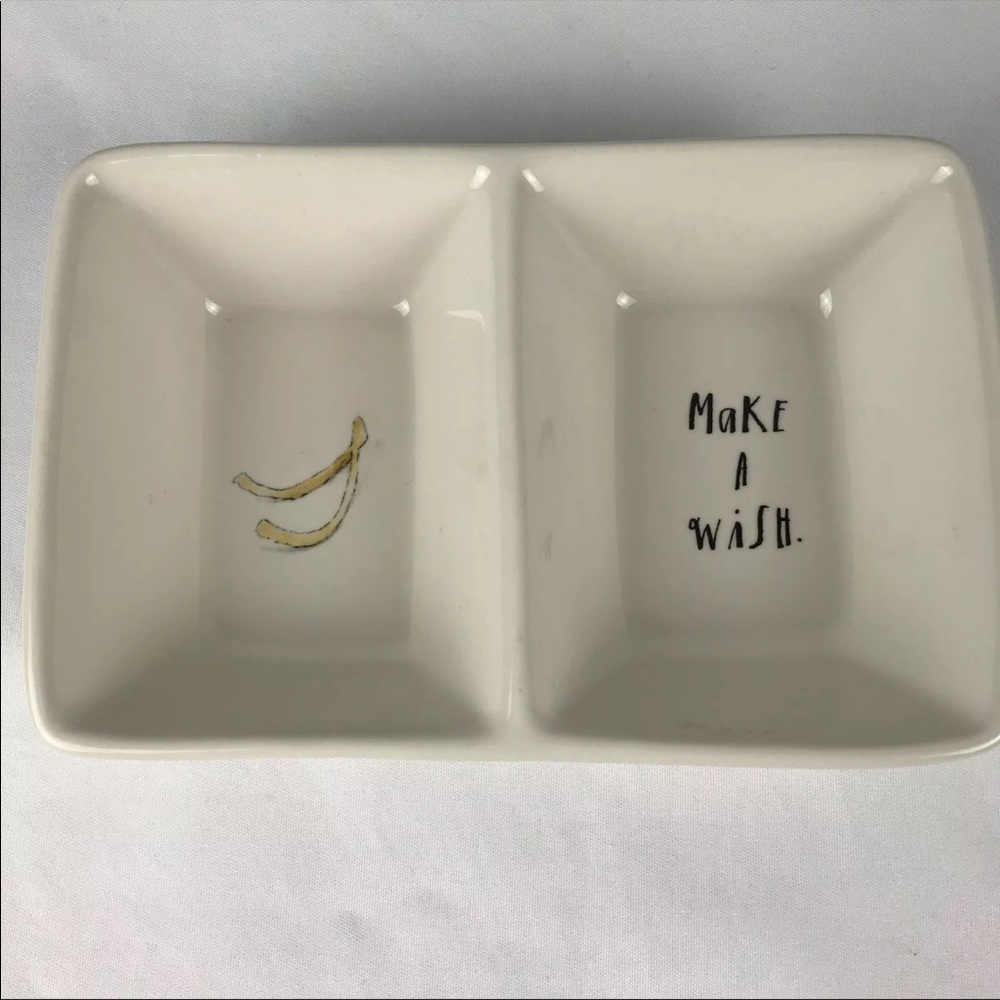 NWOT Rae Dunn Make A Wish Divided Appetizer Dish